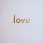 Handmade Gold Leaf Love Engagement Card, thumbnail 4 of 6