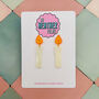 Candle Glitter Christmas Earrings, thumbnail 1 of 5