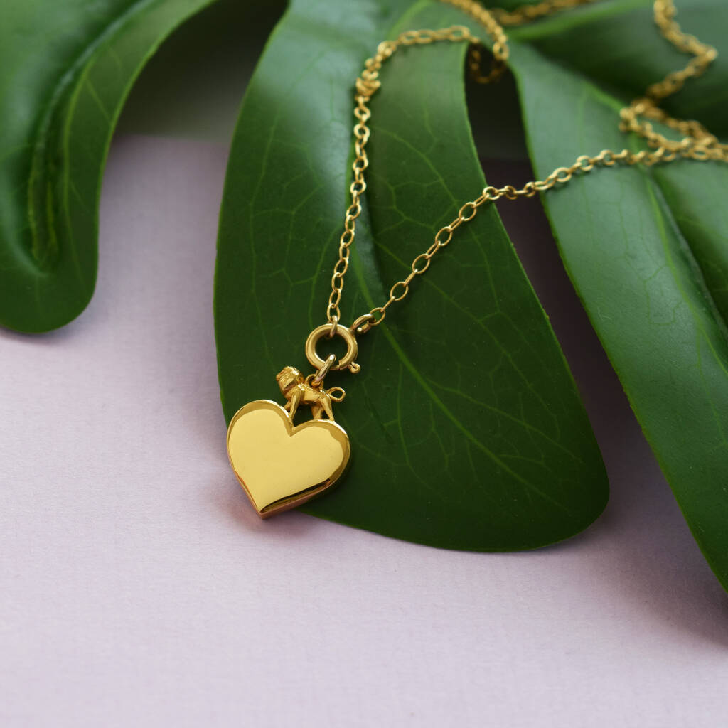 18 K Gold Vermeil Or Silver Lion Heart Necklace By Good Daze