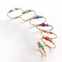 9ct Solid Gold Opal Coil Helix Nose Ring, thumbnail 1 of 4