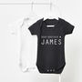 Little Brother Personalised Short Sleeve Babygrow, thumbnail 1 of 12