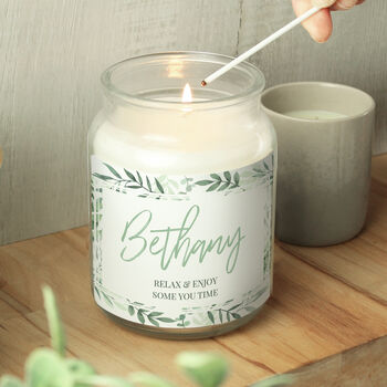 Botanical Personalised French Vanilla Jar Candle, 2 of 6