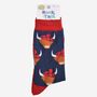 Men's Bamboo Socks Highland Cow Tartan Hat Blue, thumbnail 5 of 5