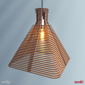 Zooki 12 'Serapis' Wooden Pendant Light, 6 of 11