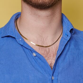 Flat Snake Chain Layering Necklace, 6 of 8