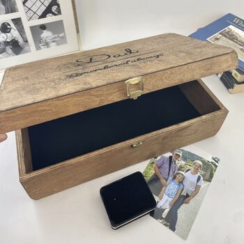 Personalised In Loving Memory Wooden Keepsake Box, 7 of 11