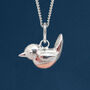 Tiny Sterling Silver Robin Necklace, thumbnail 1 of 12