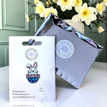 Happy Easter Bunny Egg Enamel Pin, 2 of 8