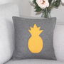 Vibrant Handmade Wool Cushion With Pineapple, thumbnail 6 of 9