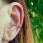 Sterling Silver Hexagon Ear Cuff, thumbnail 4 of 4