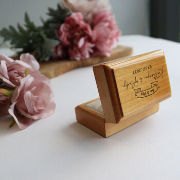 Personalised Double Wedding Ring Box, 3 of 7