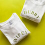 Embroidered Hubby Wifey Sweatshirt Set, thumbnail 4 of 4