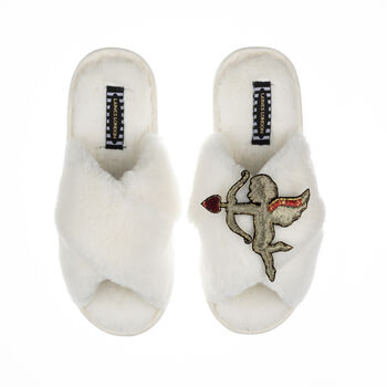 Classic Laines Slippers With Valentines Cupid Brooch, 2 of 7