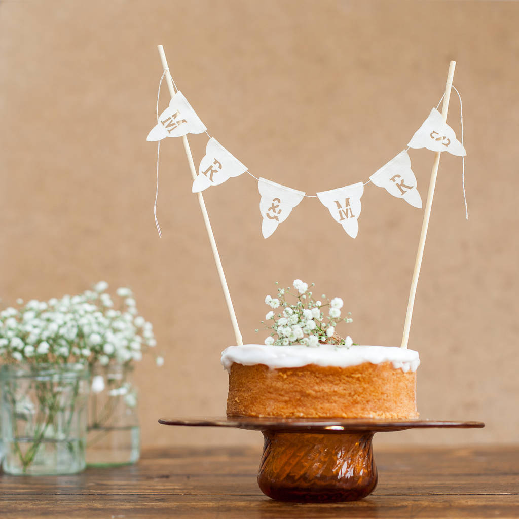 Mr And Mrs Bunting Cake Topper Mr And Mrs Bunting Cake Topper