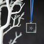Little Star Engraved Glass Hanging Decoration, thumbnail 6 of 9