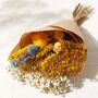 Yellow And Blue Dried Flower Posy, thumbnail 5 of 8