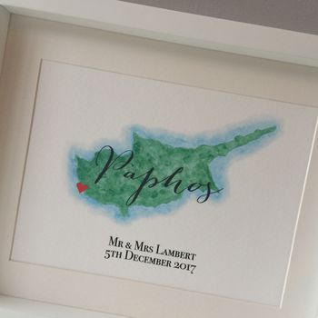 Personalised Map Of Cyprus, 2 of 2