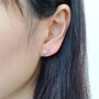 Sterling Silver And Cubic Zirconia 50th Birthday Ear Studs, thumbnail 4 of 10