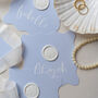 Wavy Shaped Place Cards With Wax Seals, thumbnail 3 of 5