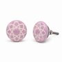 Lavender Bloom Round Shaped Ceramic Knob, thumbnail 1 of 9