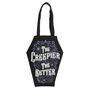 The Creepier The Better Coffin Shaped Tote Bag, thumbnail 2 of 3