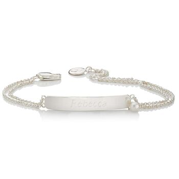 Personalised Sterling Silver First Pearl Bracelet, 3 of 6