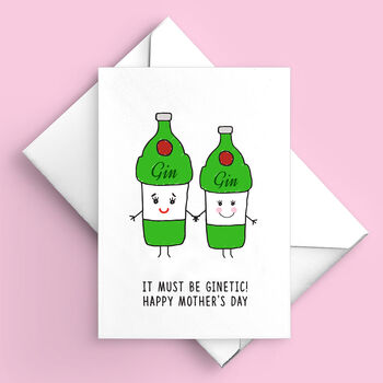 'It Must Be Ginetic!' Funny Gin Mother's Day Card, 2 of 3