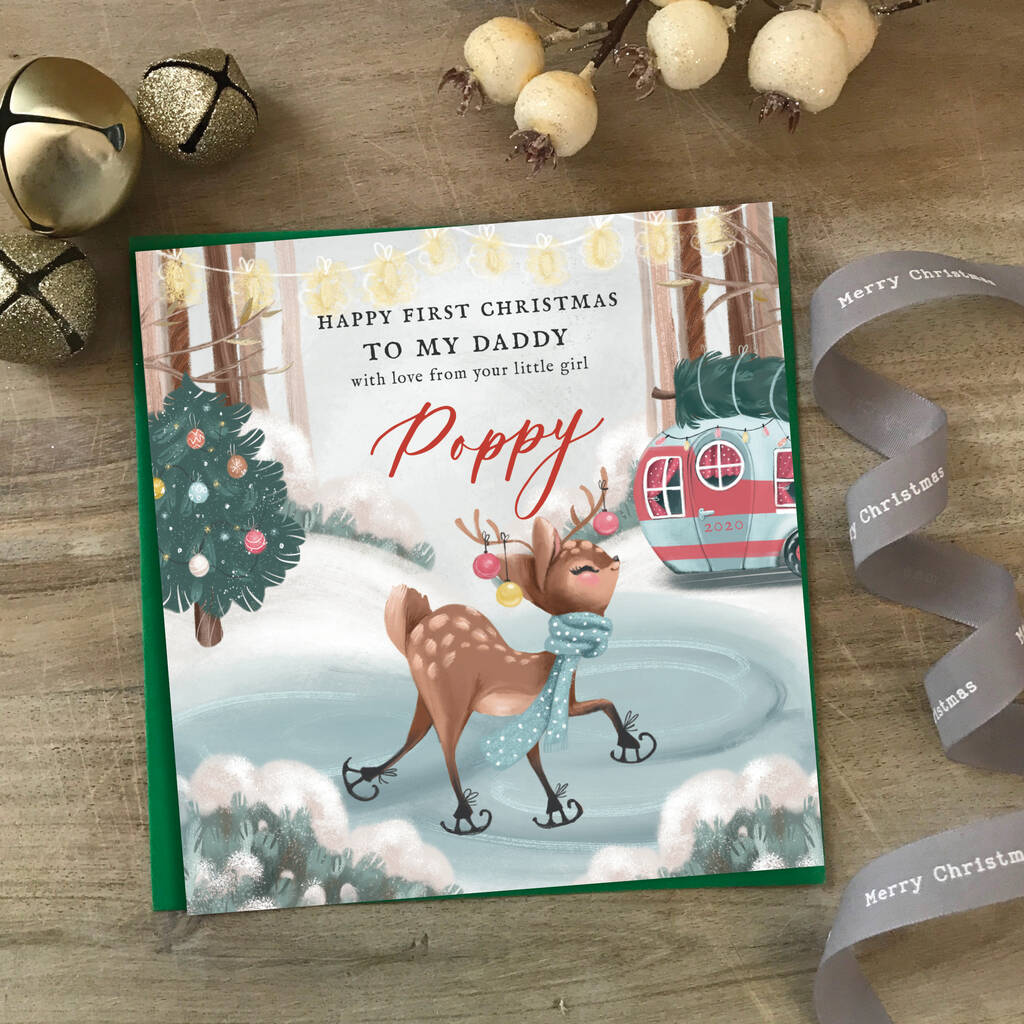 Image of 1st Christmas Card|Personalised Christmas Card|Daddy D1