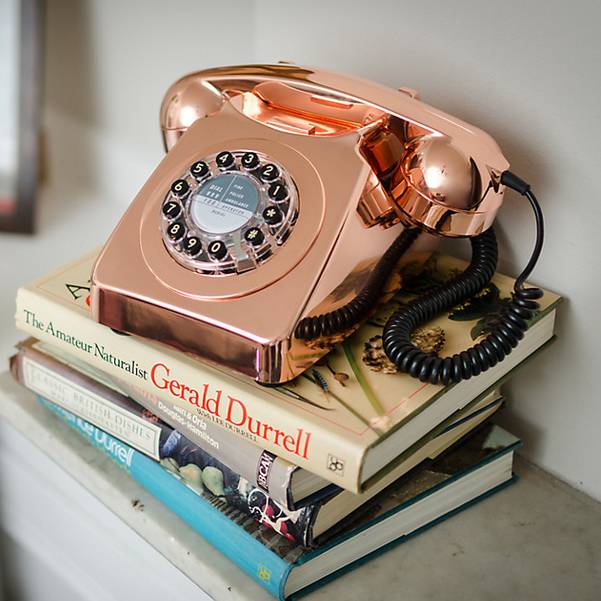 Retro 746 Copper Metallic Telephone, 1 of 5