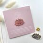 Lotus Flower Pink Or White Unalome Enamel Pin, thumbnail 5 of 12