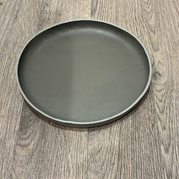 Personalised Grey 20cm Round Leather Accessory Tray, 4 of 8