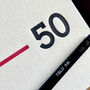 'Milestone 50' Letterpress Birthday Card, thumbnail 2 of 4