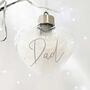 Personalised Feather Filled LED Hanging Glass Heart, thumbnail 4 of 6