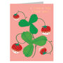 Mini Gold Foiled Strawberry Thank You Card, thumbnail 2 of 3