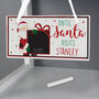 Personalised Santa Christmas Chalk Countdown Wooden Hanging Sign, thumbnail 3 of 4