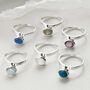 Sterling Silver Gemstone Stacking Rings, thumbnail 2 of 8