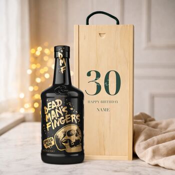 Personalised 30th Birthday Rum Gift Set With Custom Lid, 4 of 11