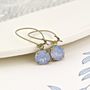 Opal Blue Drop Earrings Made With Swarovski Crystals, thumbnail 1 of 9