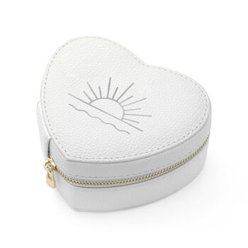 Sunset White Heart Jewellery Case, 11 of 11