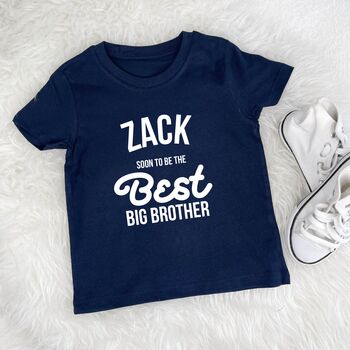 Pregnancy Announcement Best Big Brother T Shirt, 5 of 7