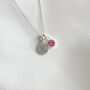 Personalised Initial Necklace With Birthstone Charm, thumbnail 2 of 11