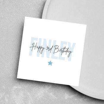 Personalised Name Age Number Birthday Card For Him, 3 of 12