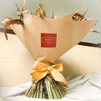 Dried Flower Bouquet With Preserved Eucalyptus, 4 of 5