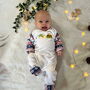 Vintage Tractor Christmas Sleepsuit, thumbnail 1 of 2