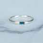Silver Sapphire Ring, thumbnail 3 of 6