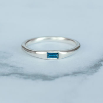 Silver Sapphire Ring, 3 of 6