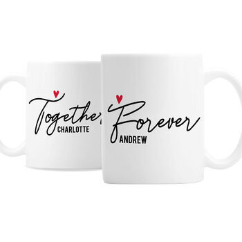 Personalised Together Forever Couples Mug Set, 2 of 4