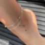 Sterling Silver Ankle Bracelet, thumbnail 3 of 6