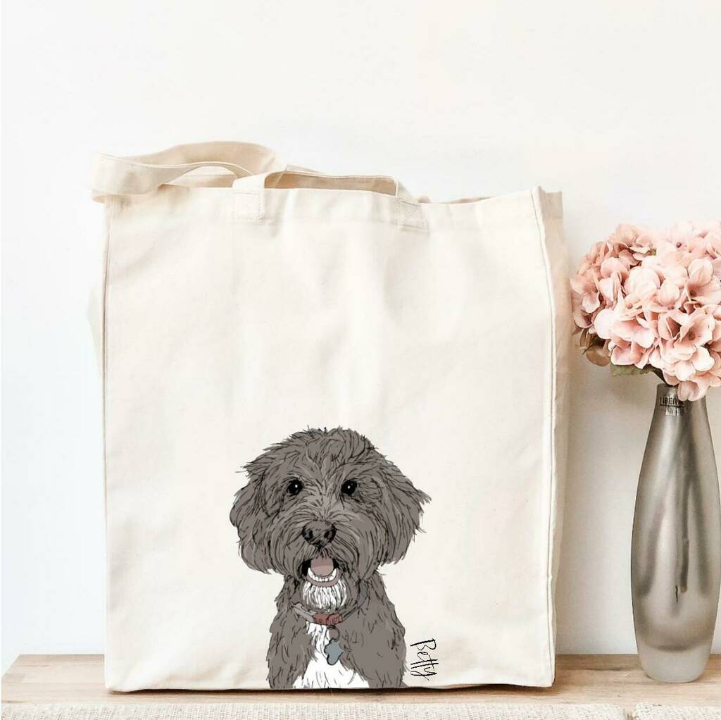 Personalised Labradoodle Tote By Pear-Derbyshire