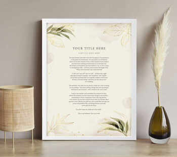 Use Your Own Words Personalised Floral Poem Print, 7 of 7